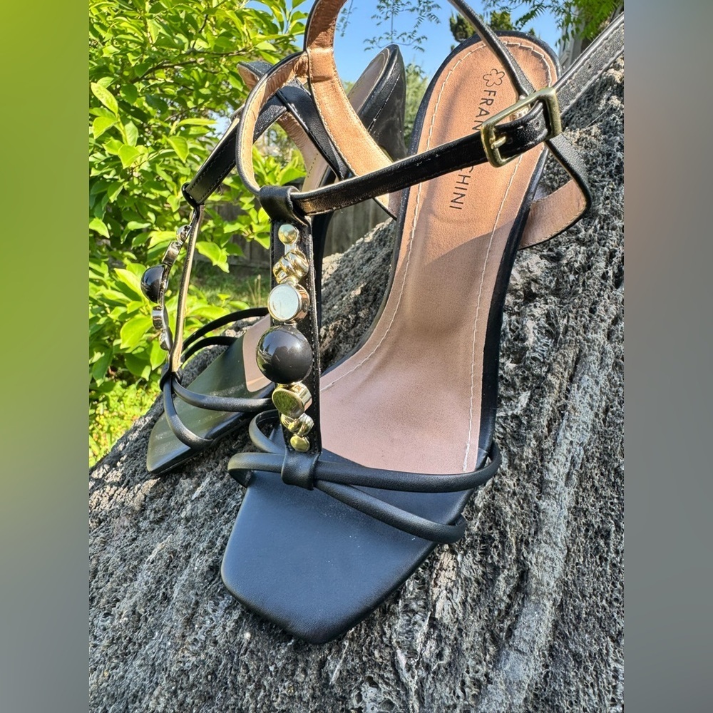 Francischini Black Heels, Size 38 - Picture 6 of 14